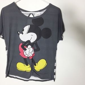 Disney | Mickey Mouse Stretch Graphic Tee Sz L B5